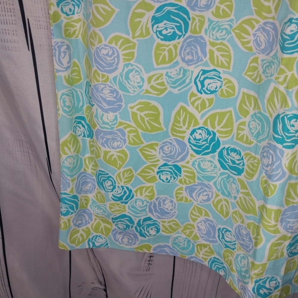 Tahiti Reef Club Preppy Classic Coastal Modest Sleeveless Cotton Sheath Dress - Picture 6 of 14